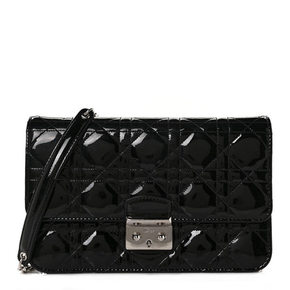 Christian Dior Patent Cannage Miss Dior Promenade Pouch Black 1 of 9