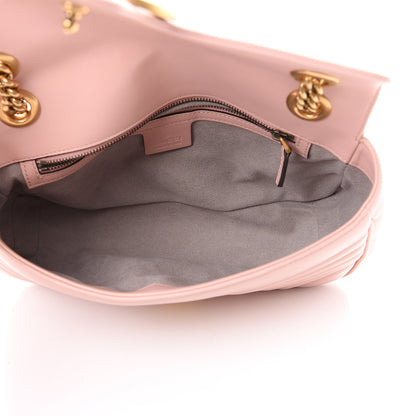 Gucci Calfskin Matelasse Small GG Marmont Shoulder Bag Perfect Pink 4 of 13
