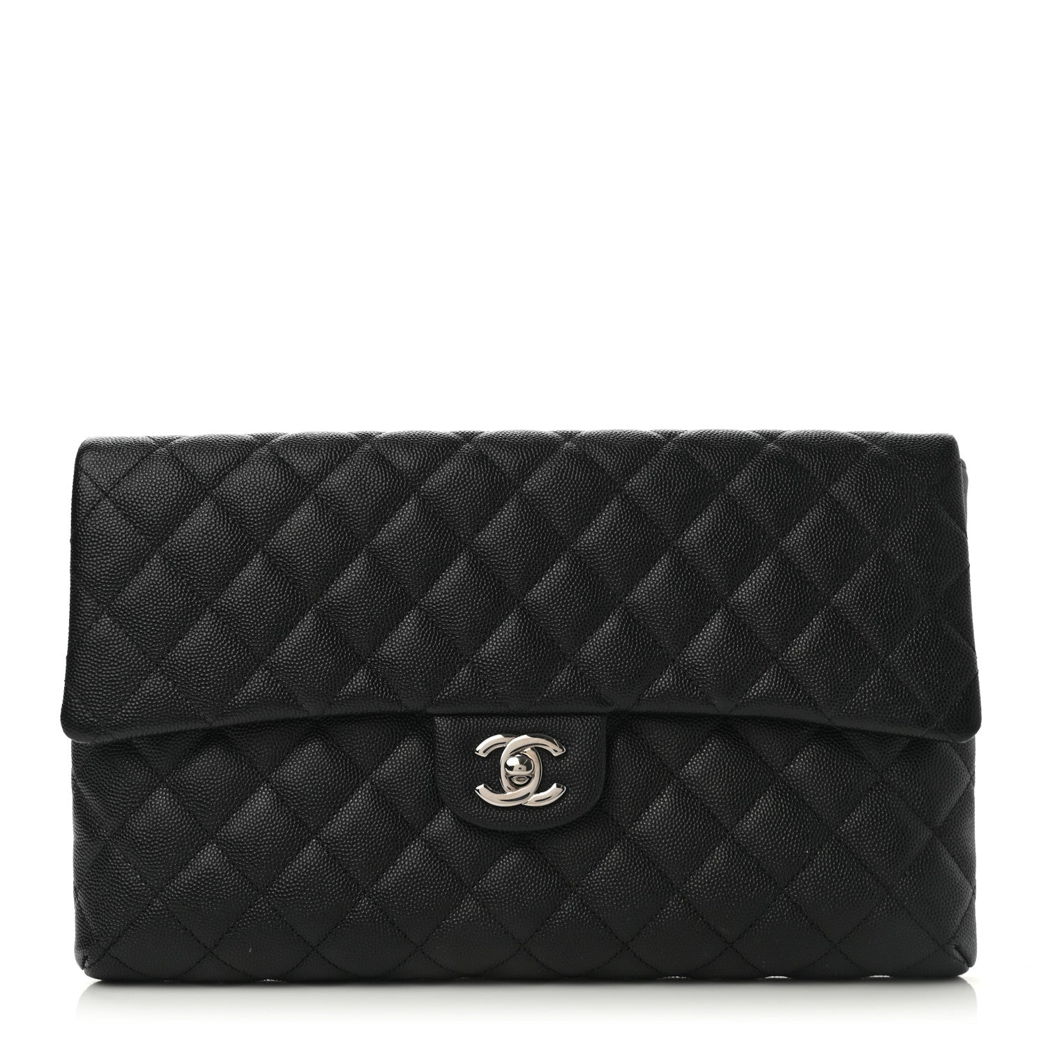 Chanel Caviar Quilted Flap Clutch Black 1 of 6