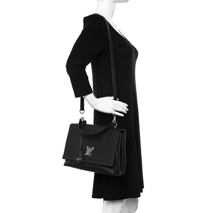 Louis Vuitton Soft Calfskin Lockme II Top Handle Black 2 of 9