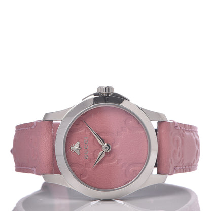 Gucci Stainless Steel Calfskin 27mm G-Timeless Quartz Watch Pink 3 of 11