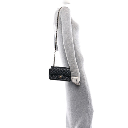 Chanel Lambskin Quilted Mini Rectangular Flap Black 2 of 11