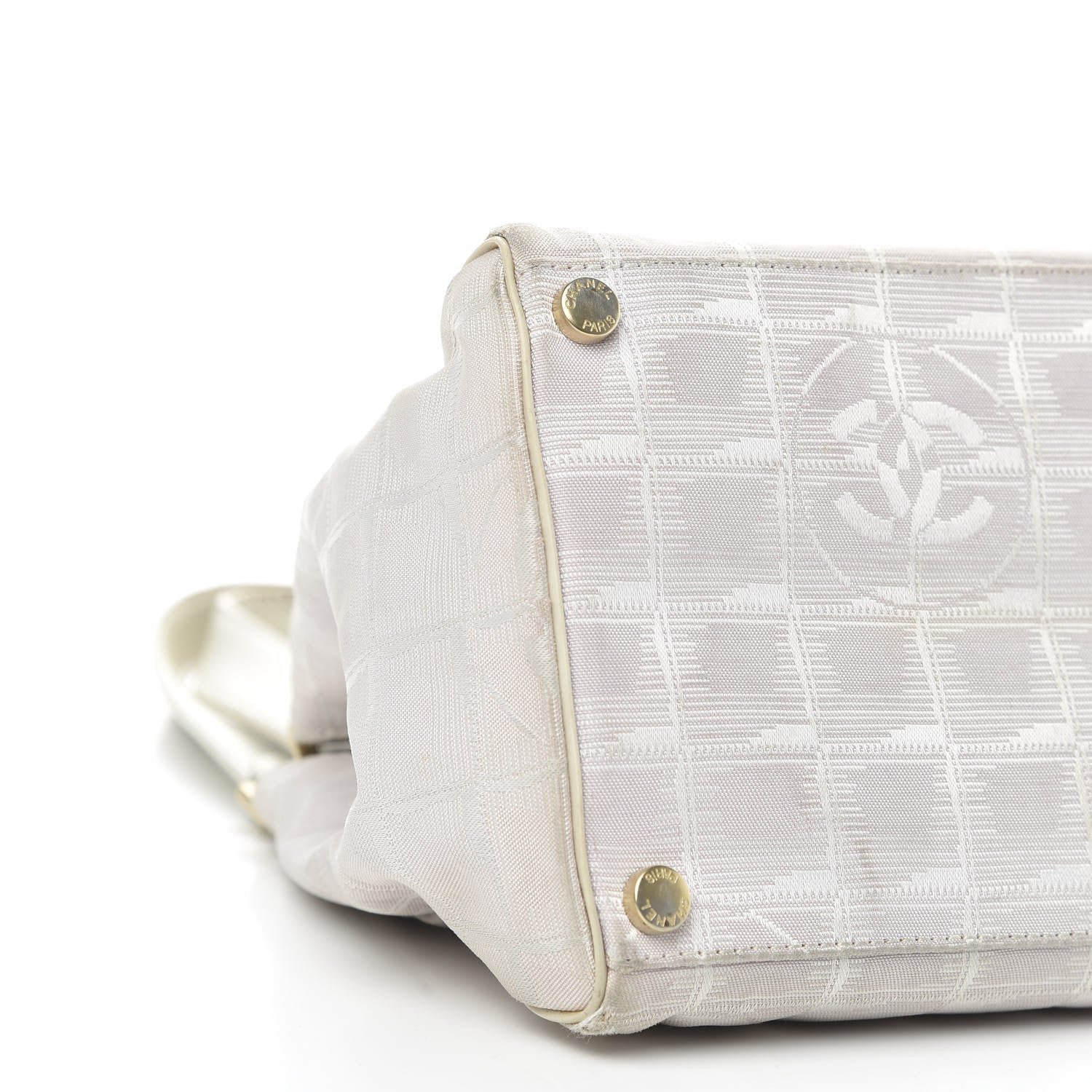 Chanel Nylon Travel Shoulder Bag White 8 of 16