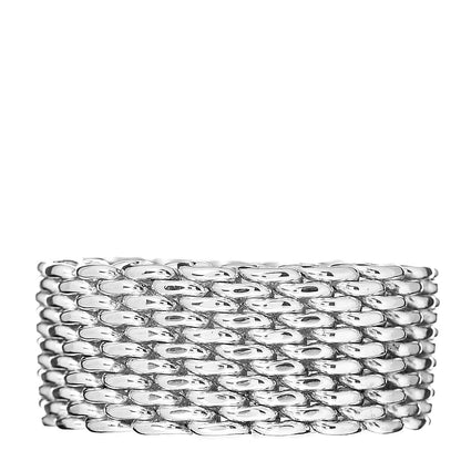 Tiffany Sterling Silver Mesh Somerset Ring 52 6 3 of 4