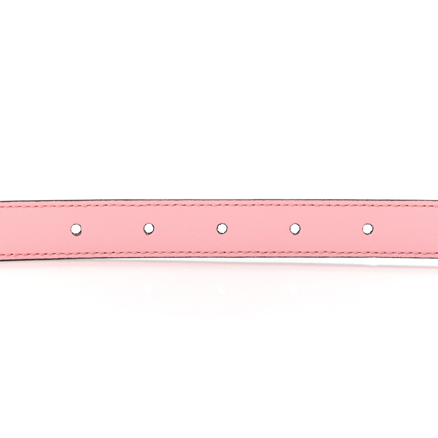 Gucci Moon Calfskin Palladium Double G 20mm Belt 100 40 Wild Rose 5 of 5