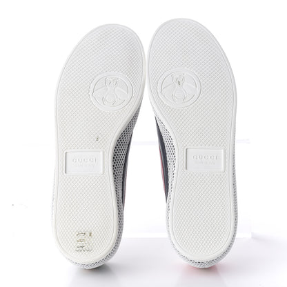 Gucci Calfskin Mesh Mens Falacer Sneakers 8 White Blue Red 5 of 9