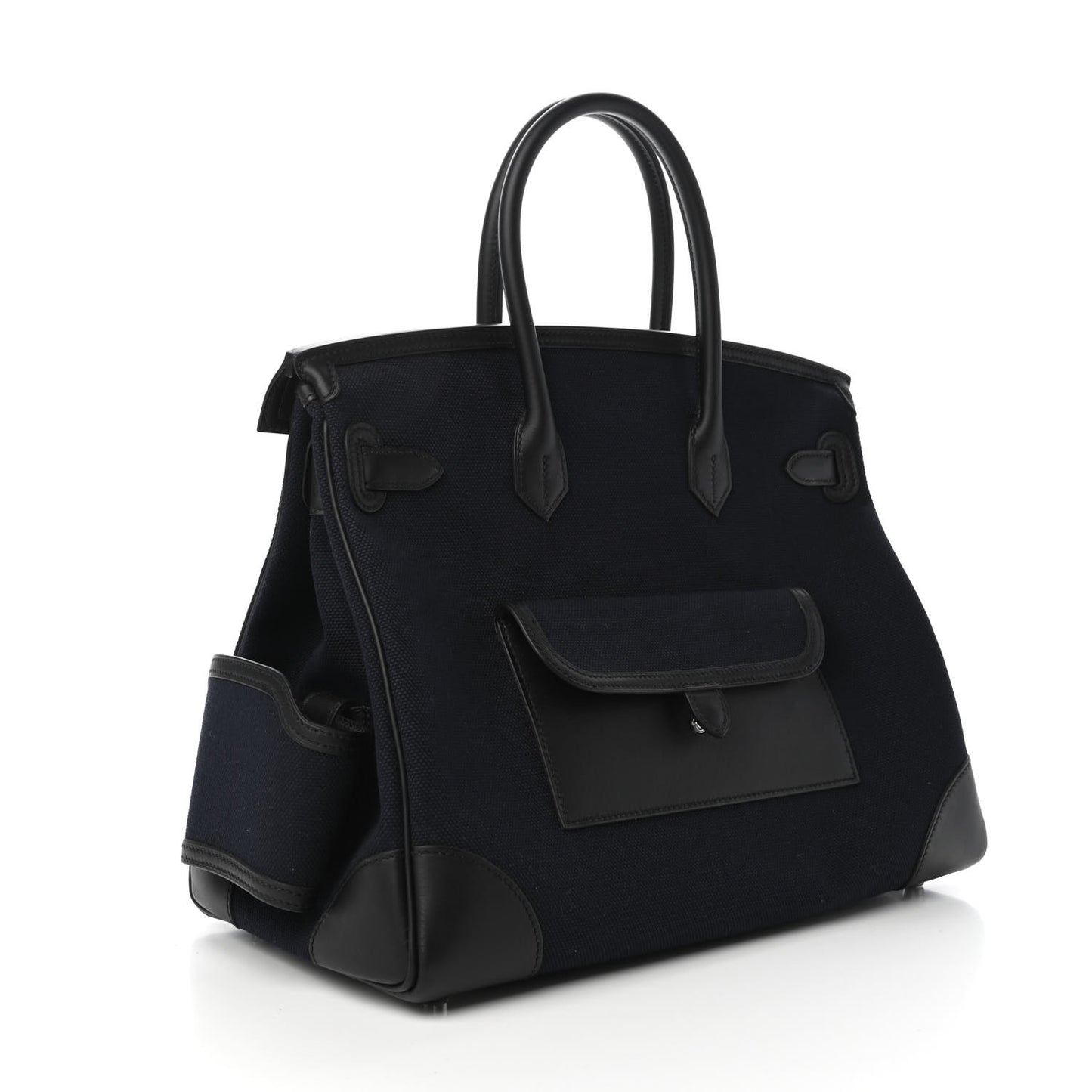 Goeland Toile Swift Cargo Birkin 35 Bleu Marine