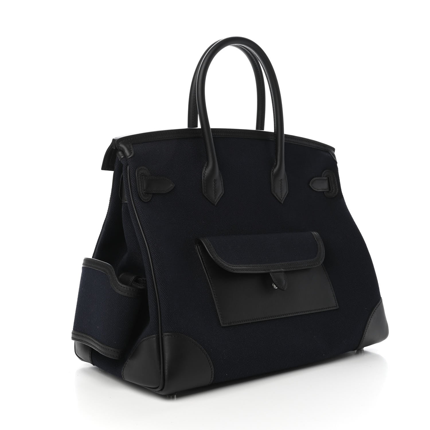 Hermes Goeland Toile Swift Cargo Birkin 35 Bleu Marine 3 of 10