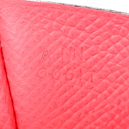 Hermes Epsom Constance Compact Passant Wallet Rose Azalee 7 of 9