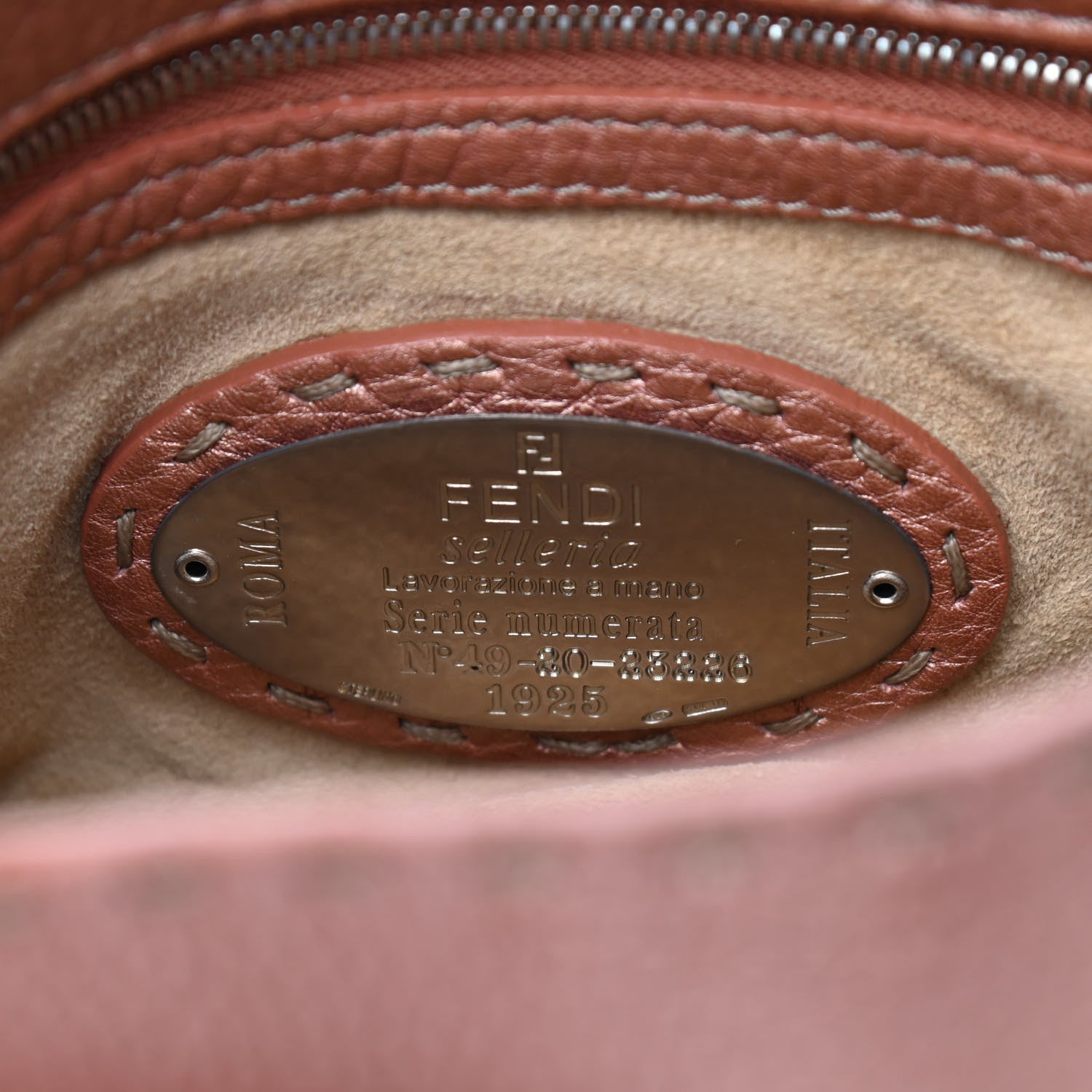 Fendi Cuoio Romano Selleria Baguette Pink 6 of 9