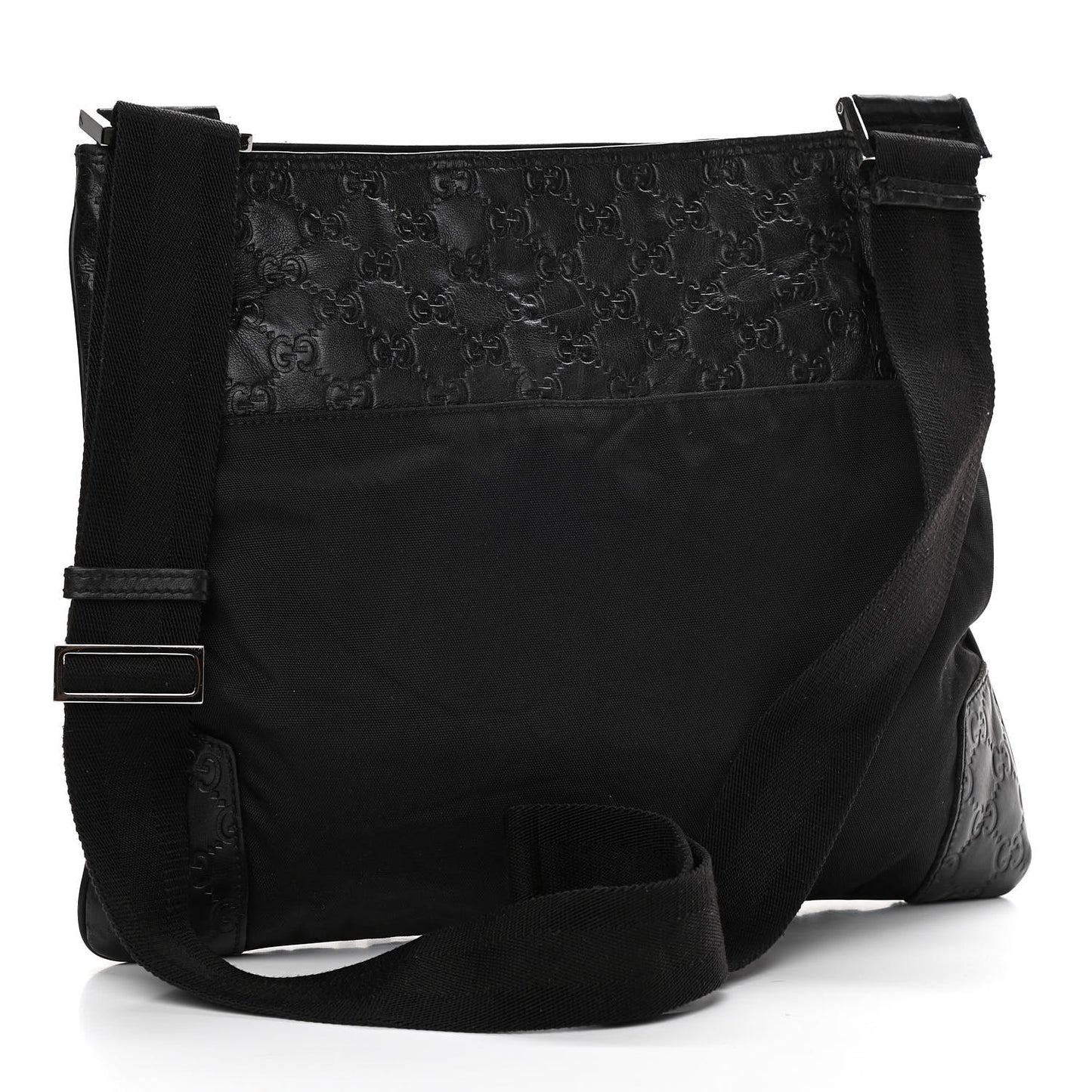 Guccissima Nylon Messenger Bag Black
