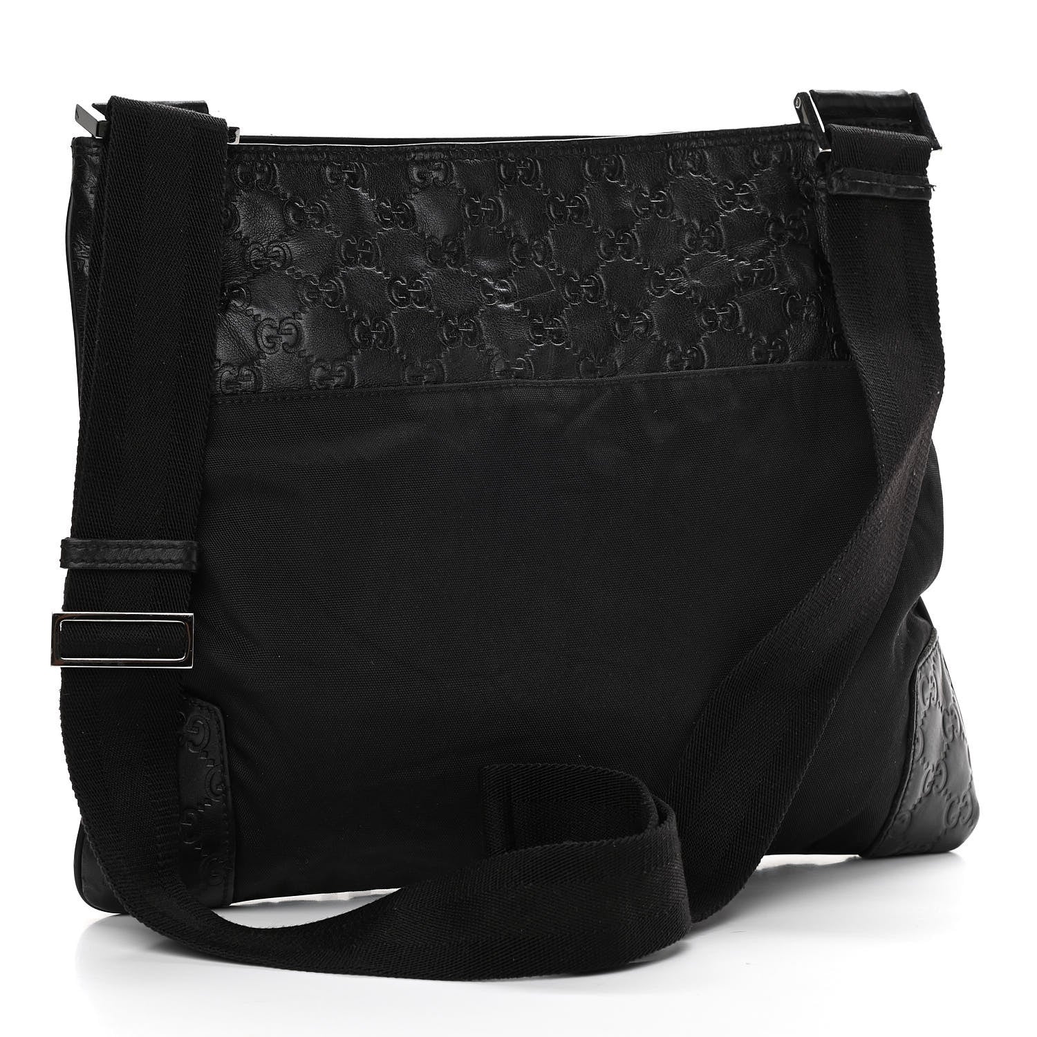 Gucci Guccissima Nylon Messenger Bag Black 3 of 11