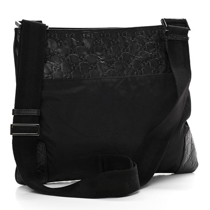 Gucci Guccissima Nylon Messenger Bag Black 3 of 11
