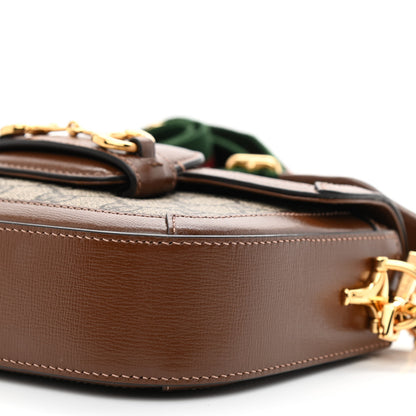 Gucci GG Supreme Monogram Web Mini Horsebit 1955 Shoulder Bag Beige Brown Sugar 10 of 10