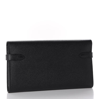 Hermes Epsom Kelly Longue Wallet Black 3 of 7