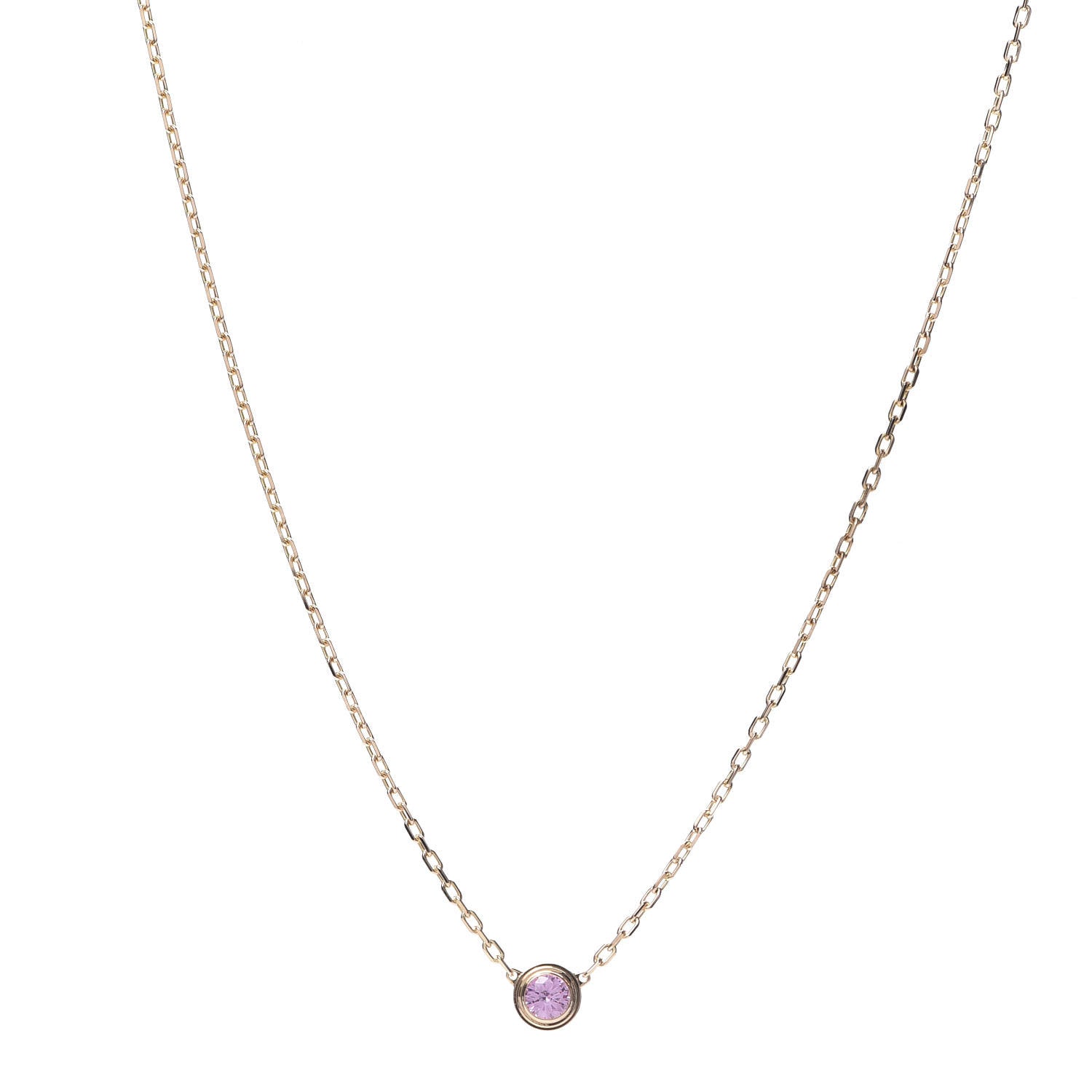 Cartier 18K Pink Gold Pink Sapphire D'Amour Pendant Necklace 1 of 5