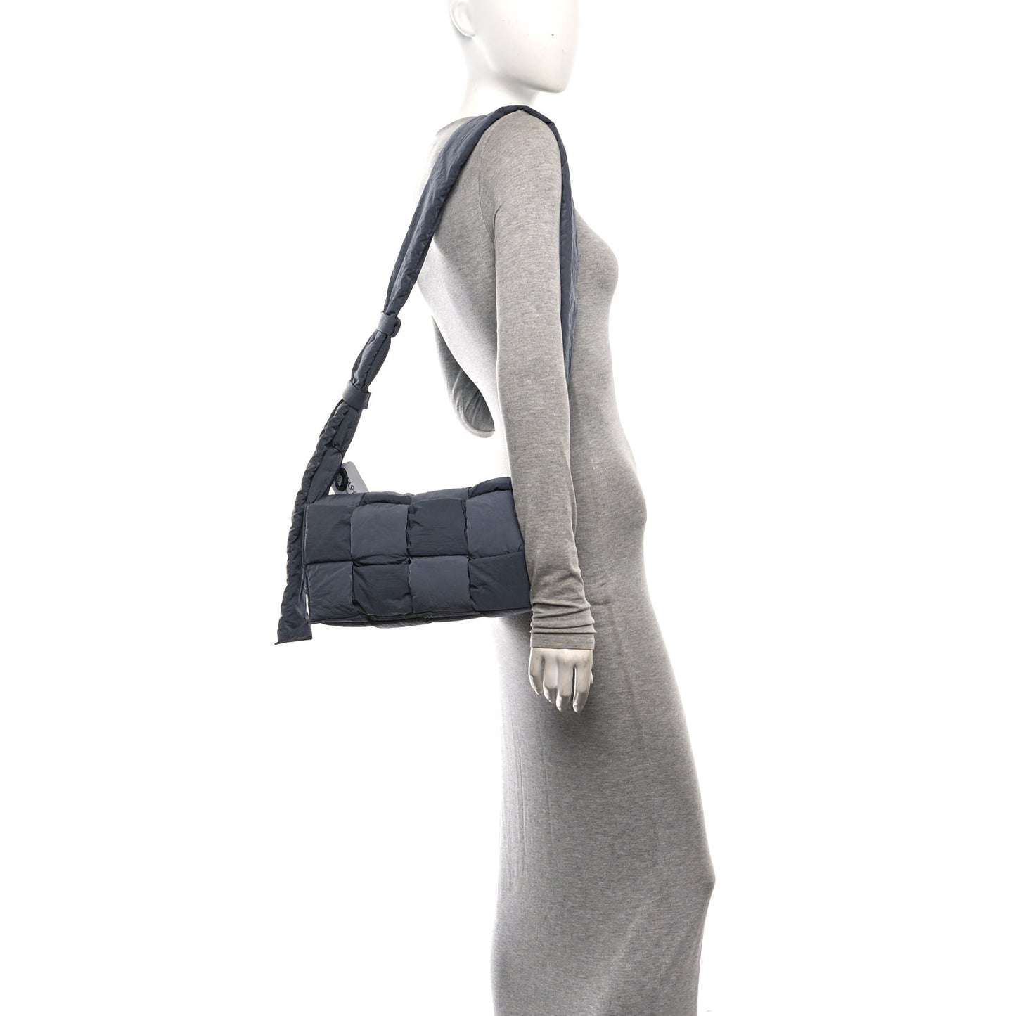Nylon Intrecciato Padded Tech Cassette Bag Thunder
