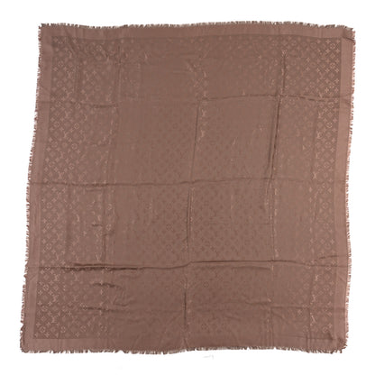 Louis Vuitton Silk Lurex Wool Monogram Shine Shawl Cappuccino 1 of 4