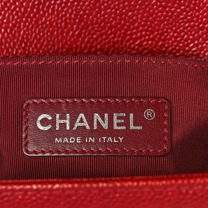 Chanel Caviar Quilted Small Boy Flap Dark Red 6 of 9