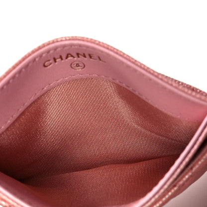 Chanel Iridescent Caviar Quilted Card Holder Pink 5 of 9