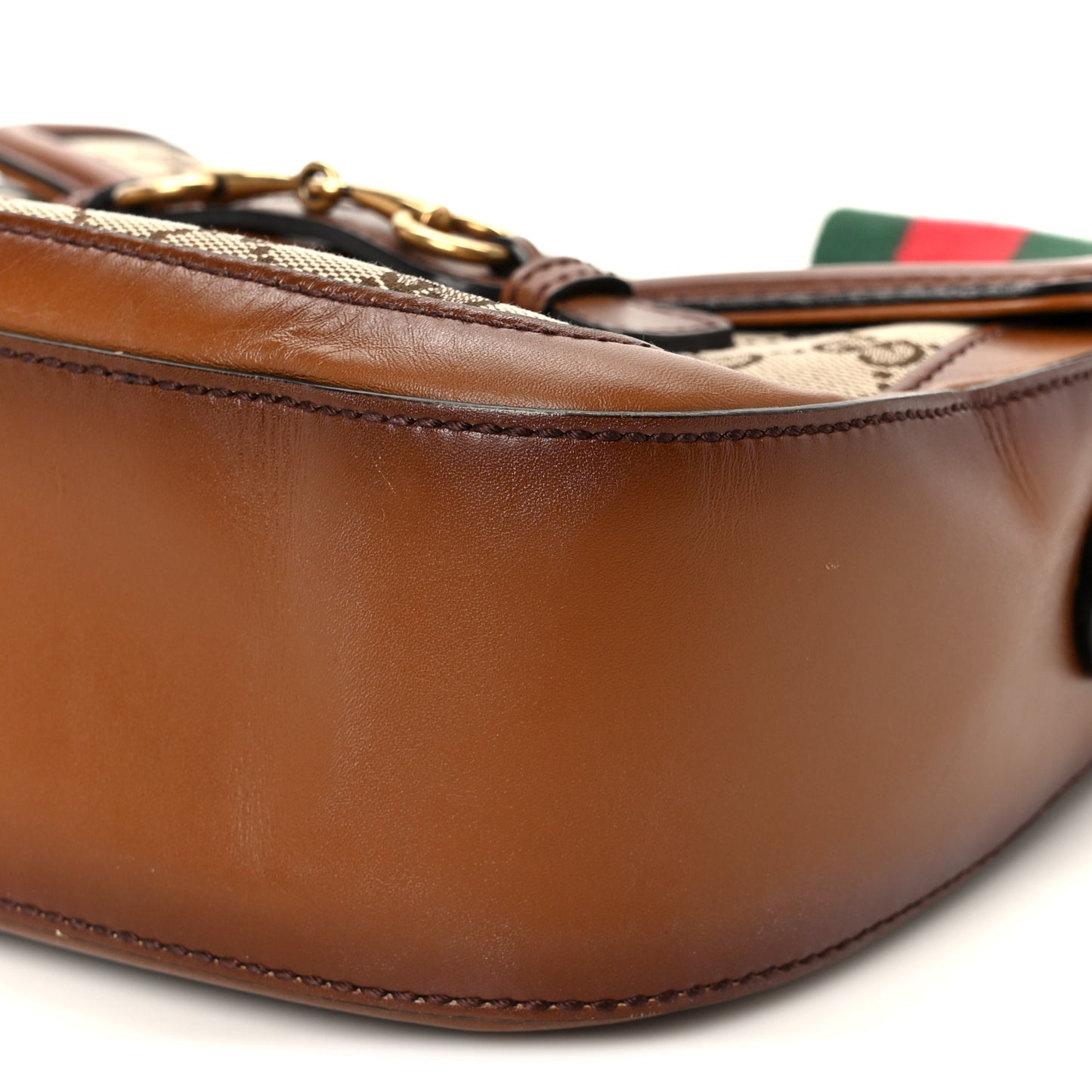 Monogram Medium Lady Web Shoulder Bag Beige Cuir