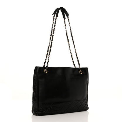 Chanel Lambskin Shopping Tote Black 3 of 12