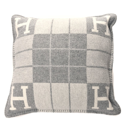 Hermes Wool Cashmere Avalon III Pillow PM Ecru Gris Clair 2 of 3