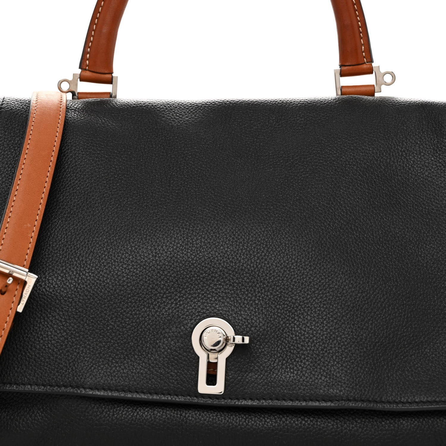 Moynat Taurillon Blush Danse Plume PM Black Cognac 7 of 11