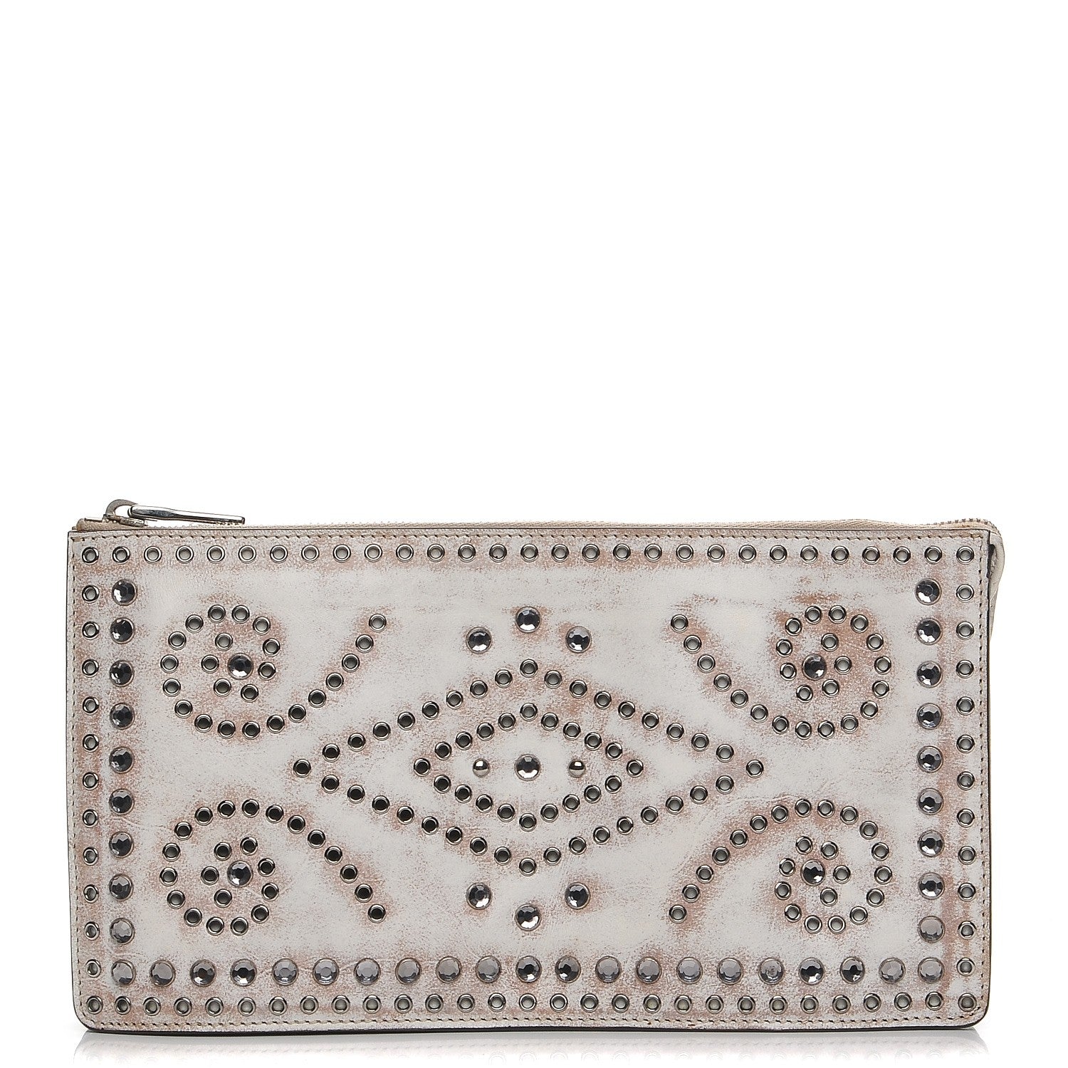 Prada Vitello Vintage Studded Clutch 1 of 12