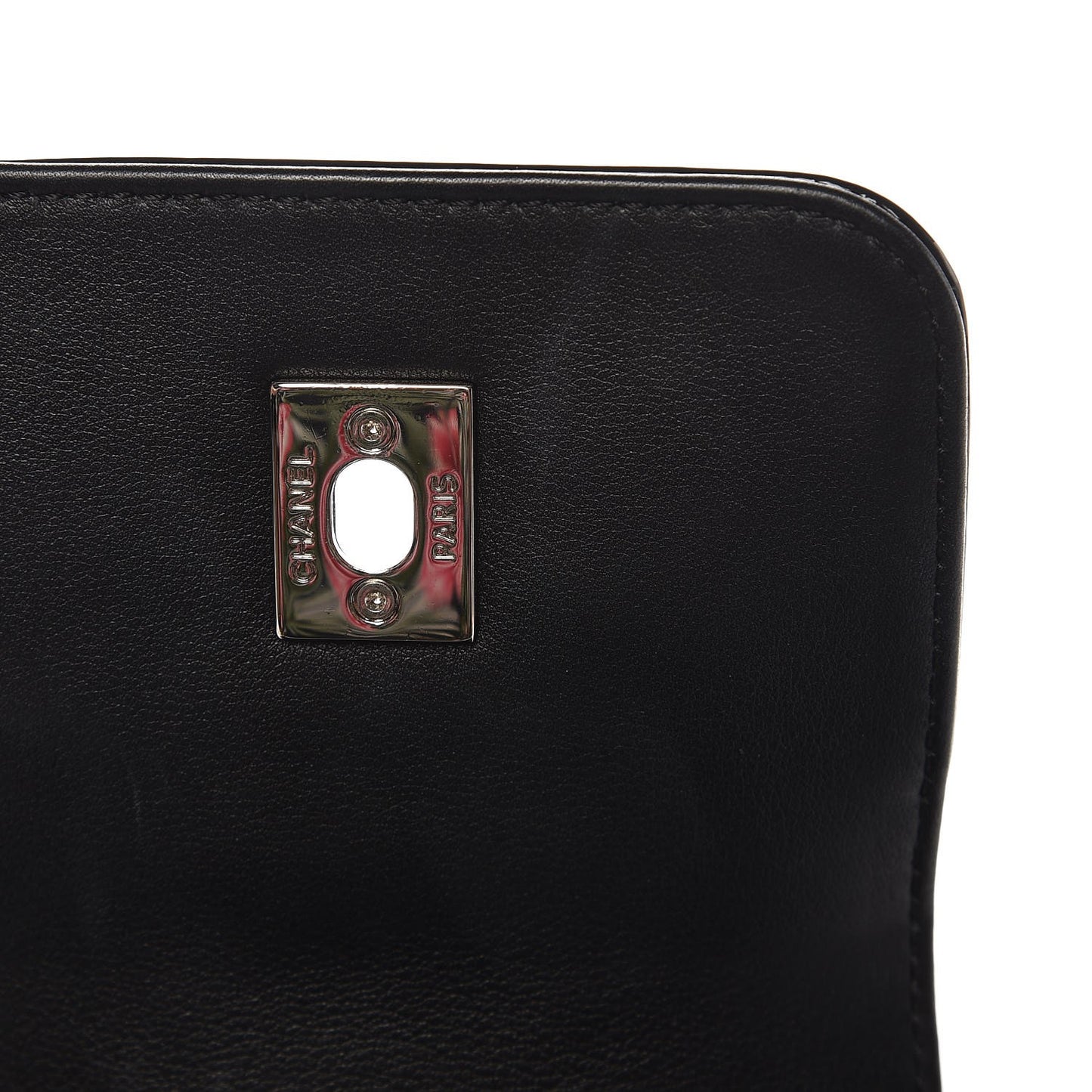Patent Quilted Coco Shine Small Accordion Flap Black