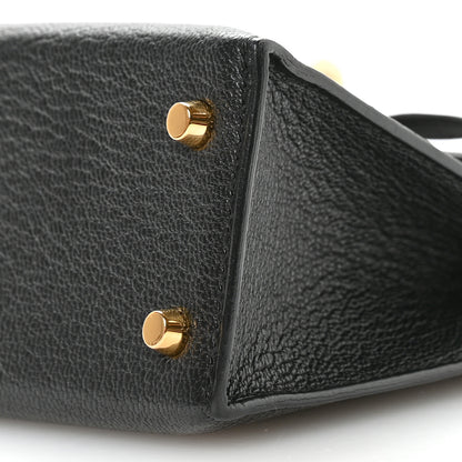 Hermes Chevre Mysore Horseshoe Mini Kelly Sellier 20 Black 10 of 11