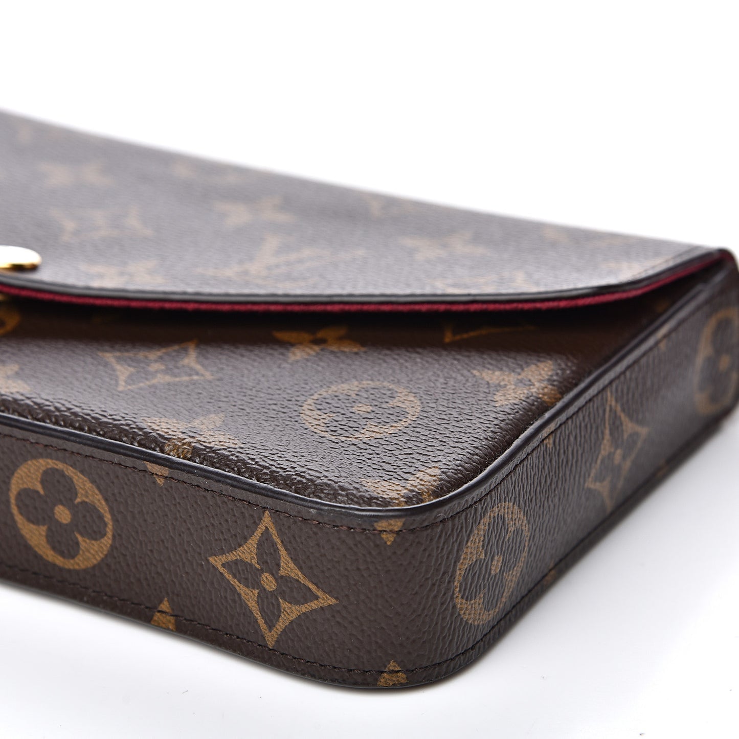 Monogram Pochette Felicie Chain Wallet Fuchsia