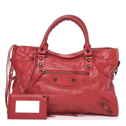 Balenciaga Agneau Classic Hardware City Rouge Cardinal 1 of 12
