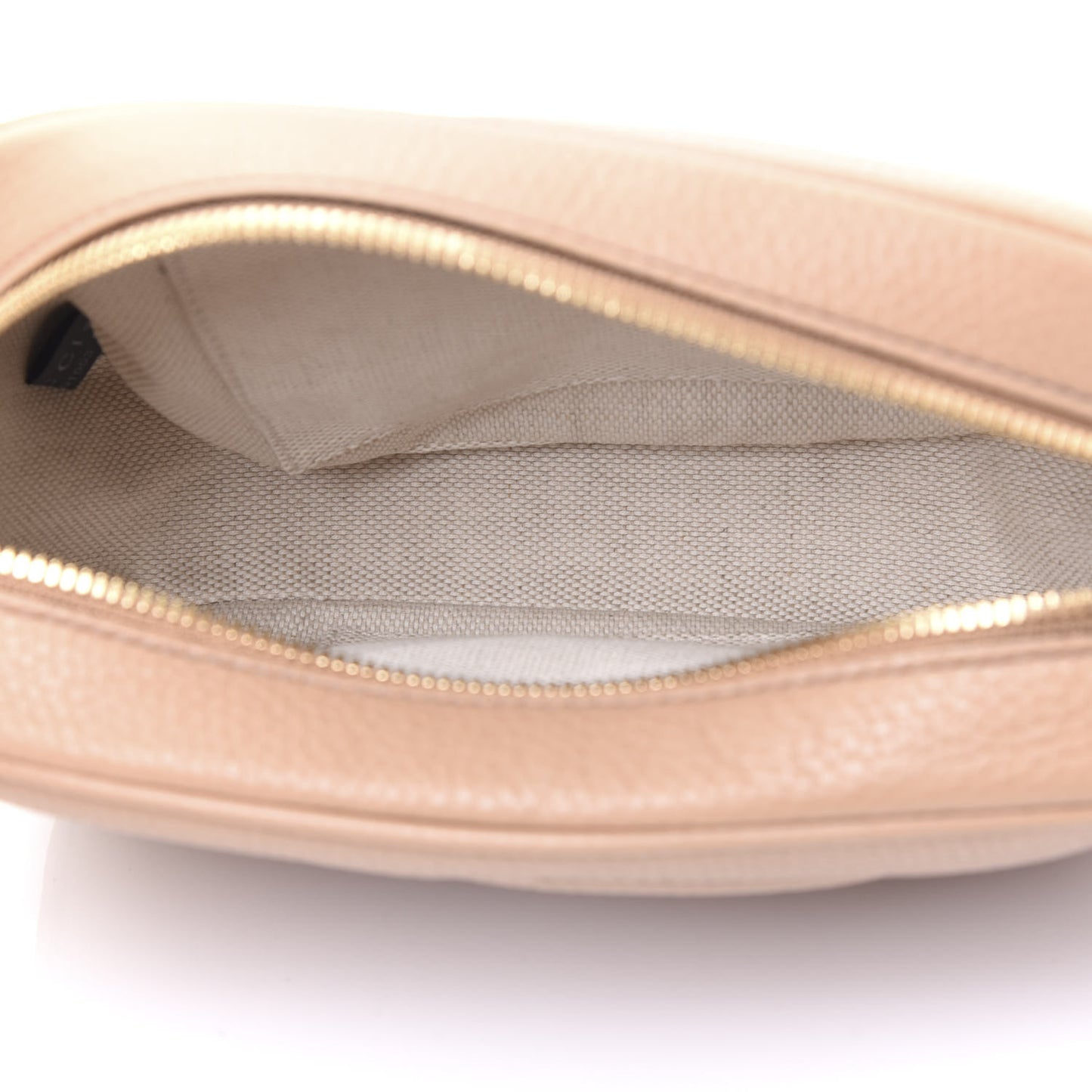 Pebbled Calfskin Small Soho Disco Bag Rose Beige