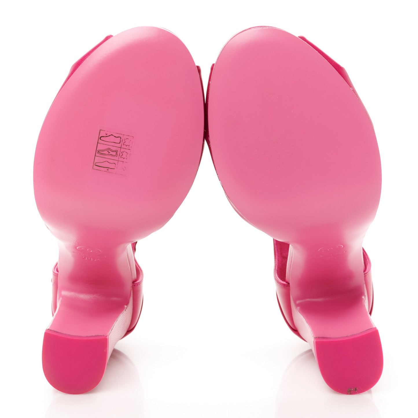 Lambskin Pearl CC Sandals 38.5 Pink