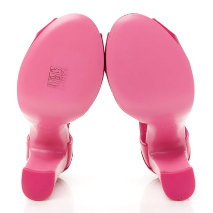 Chanel Lambskin Pearl CC Sandals 38.5 Pink 6 of 11
