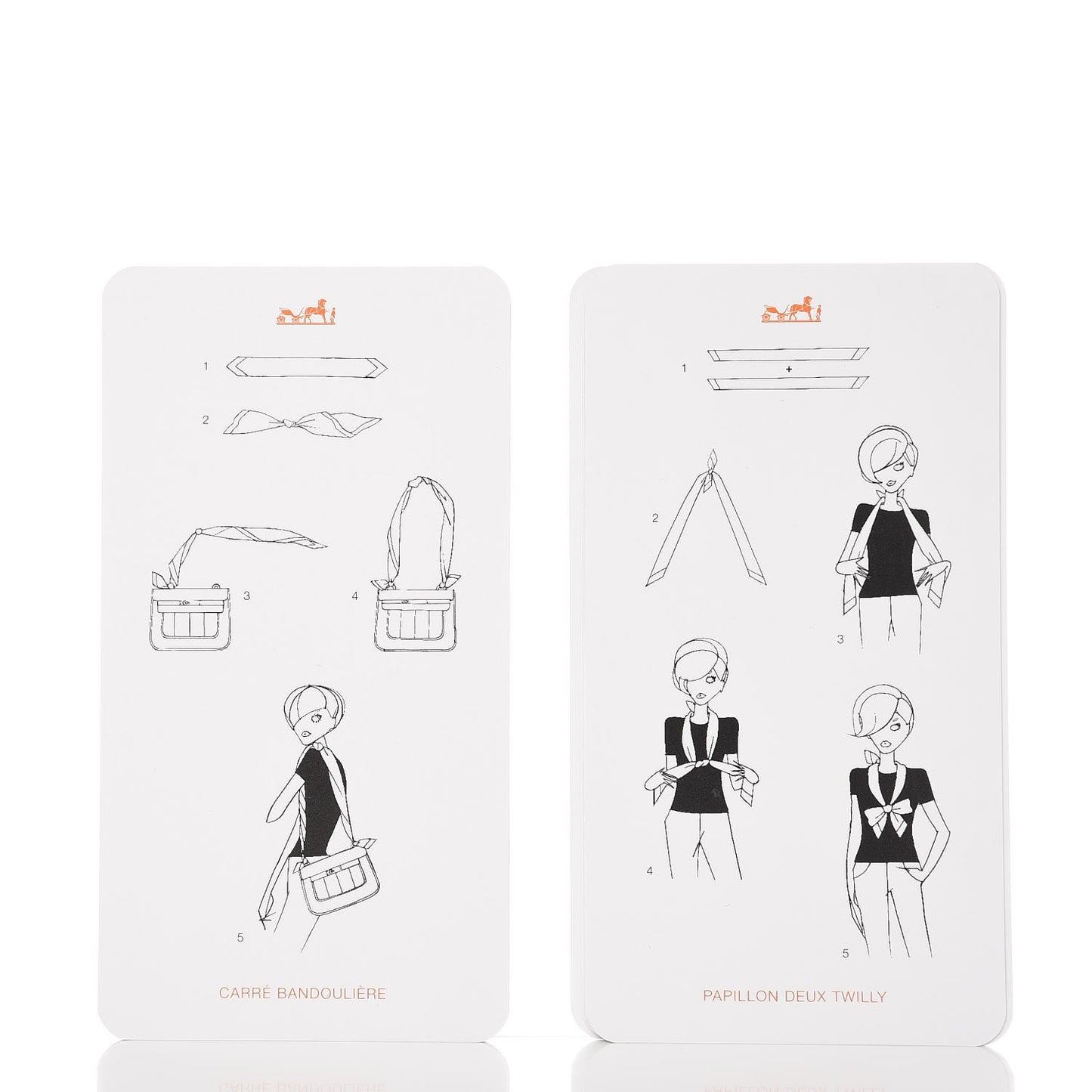Knotting Cards Cartes A Nouer Carre Scarf Guide