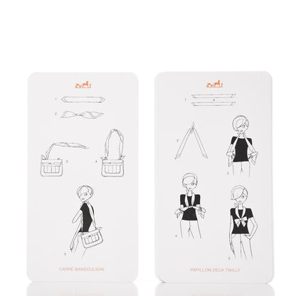 Hermes Knotting Cards Cartes A Nouer Carre Scarf Guide 4 of 4