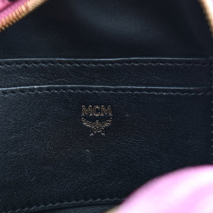 MCM Visetos Side Stud X-Mini Stark Bebe Boo Backpack Pink 6 of 8