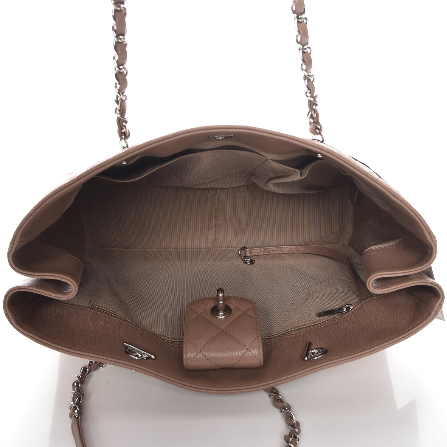 Chanel Caviar Quilted Large Shopping Tote Dark Beige 5 of 8