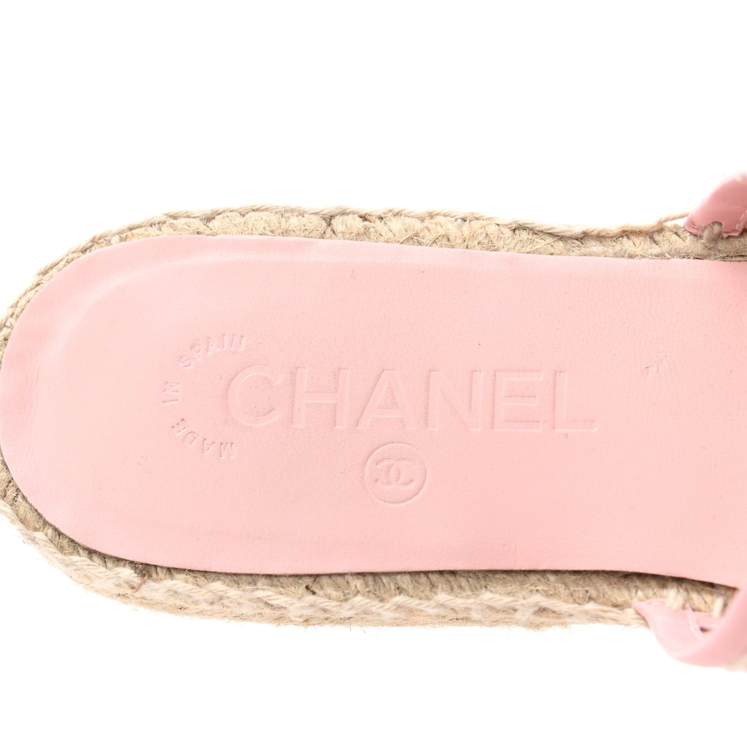 Chanel Mesh Grosgrain CC Espadrilles Mule 39 Pink 6 of 7