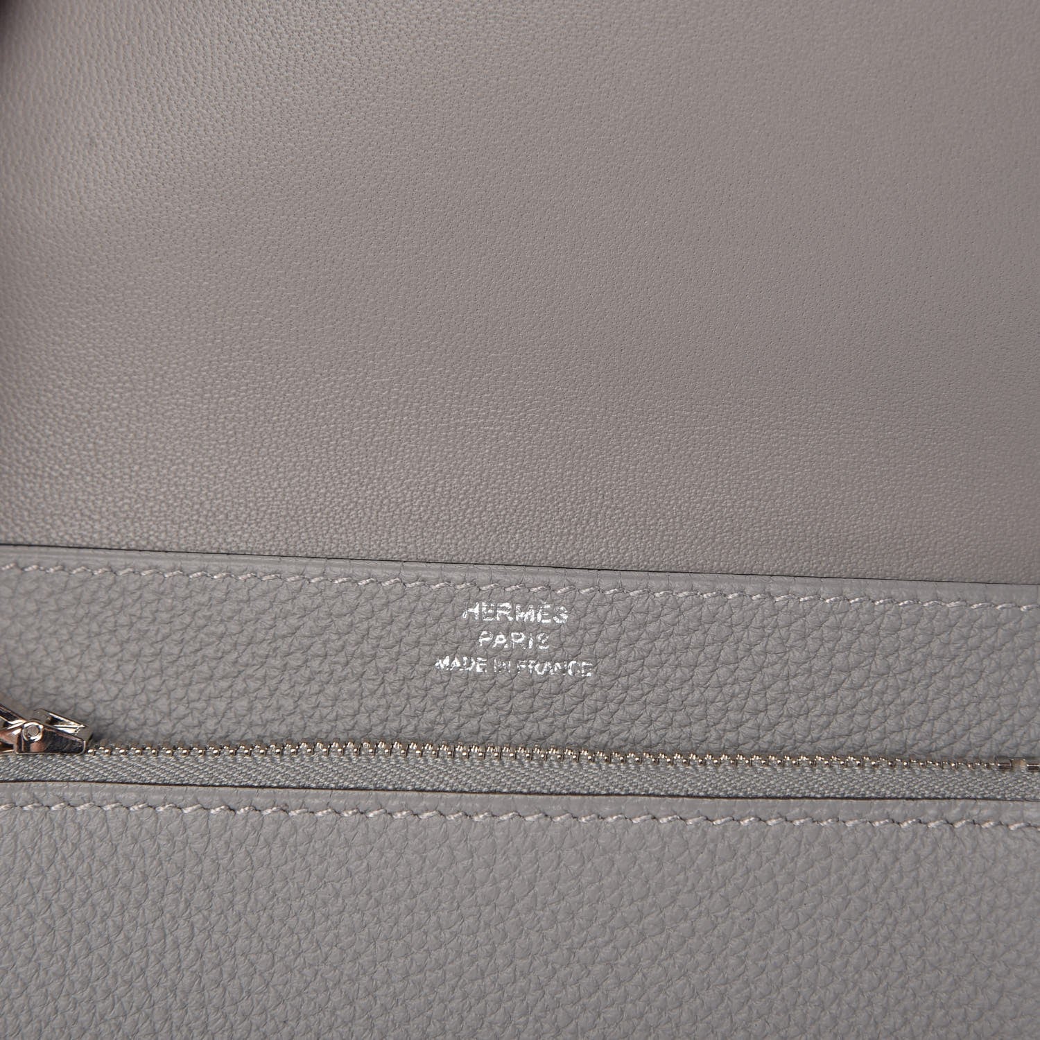 Hermes Togo Dogon Compact Wallet Gris Mouette 6 of 8