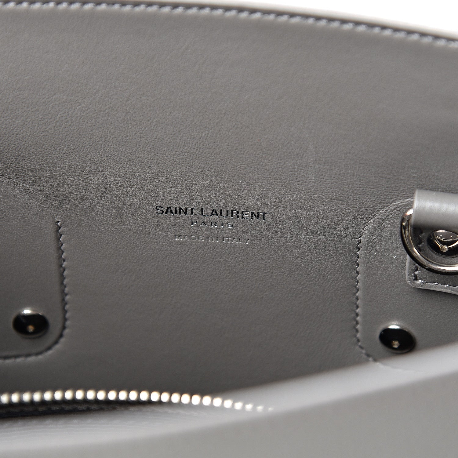 Saint Laurent Grained Calfskin Small Sac De Jour Fog 5 of 10