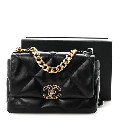Chanel Lambskin Quilted Medium Chanel 19 Flap Black 11 of 11