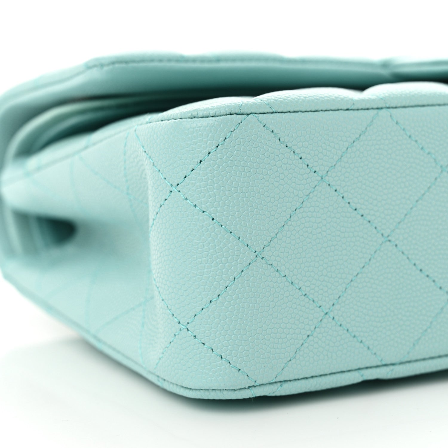 Chanel Caviar Quilted Medium Double Flap Light Blue 9 of 12