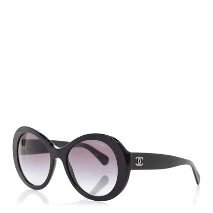 Chanel Oval CC Sunglasses 5372 Black 1 of 8