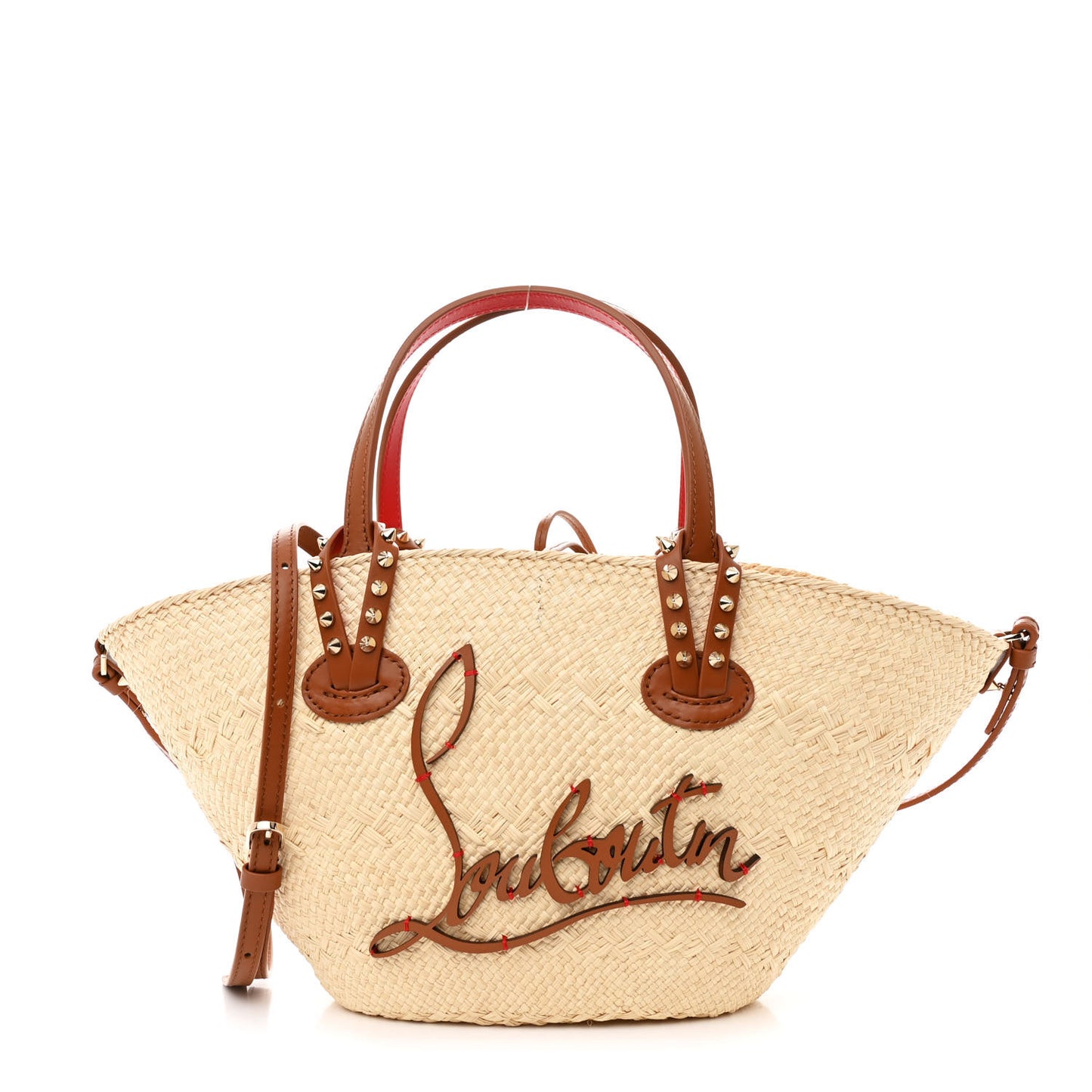 Calfskin Raffia Mini Cabata Tote Natural Cuoio