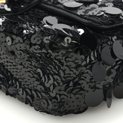 Chanel Sequin Mini Rectangular Flap Black 9 of 9