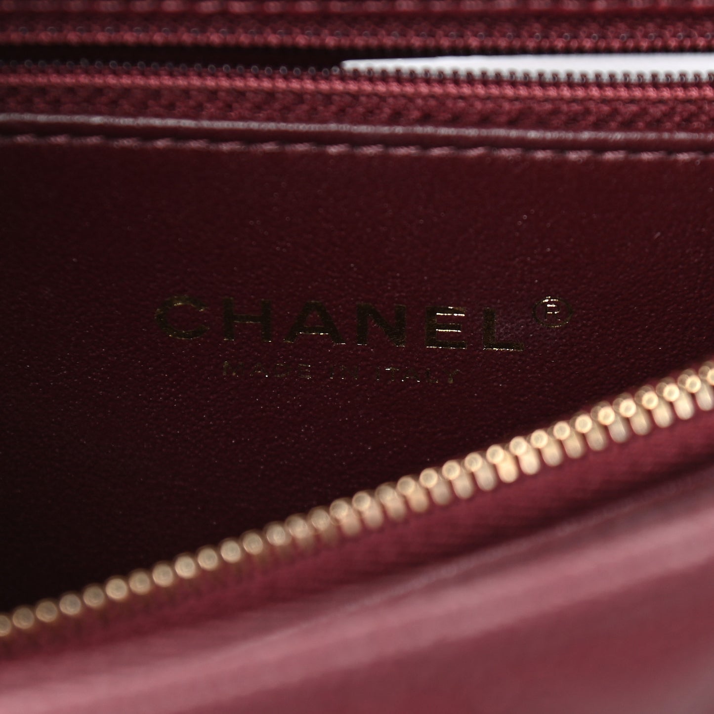 Caviar Lizard Embossed Quilted Small Coco Handle Flap Burgundy