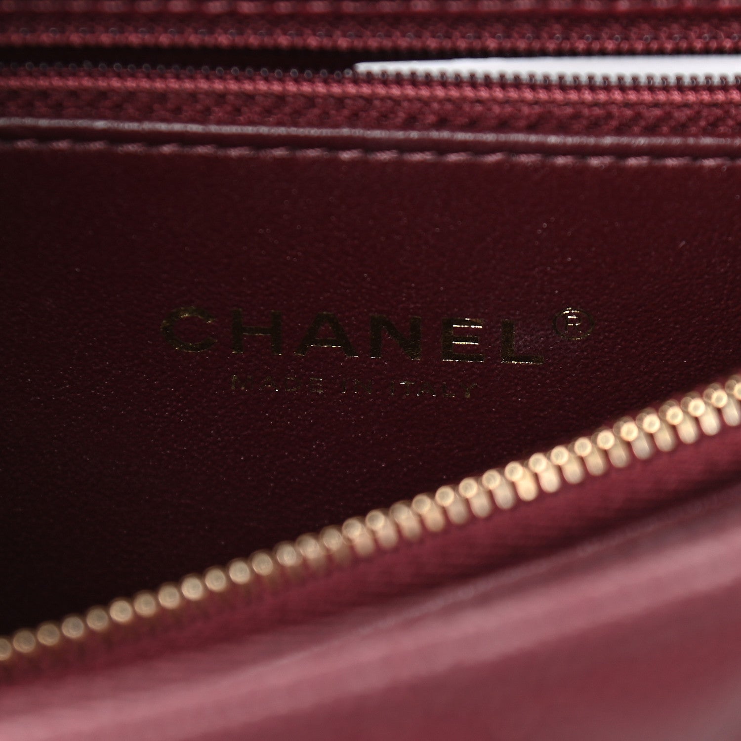 Chanel Caviar Lizard Embossed Quilted Small Coco Handle Flap Burgundy 6 of 9